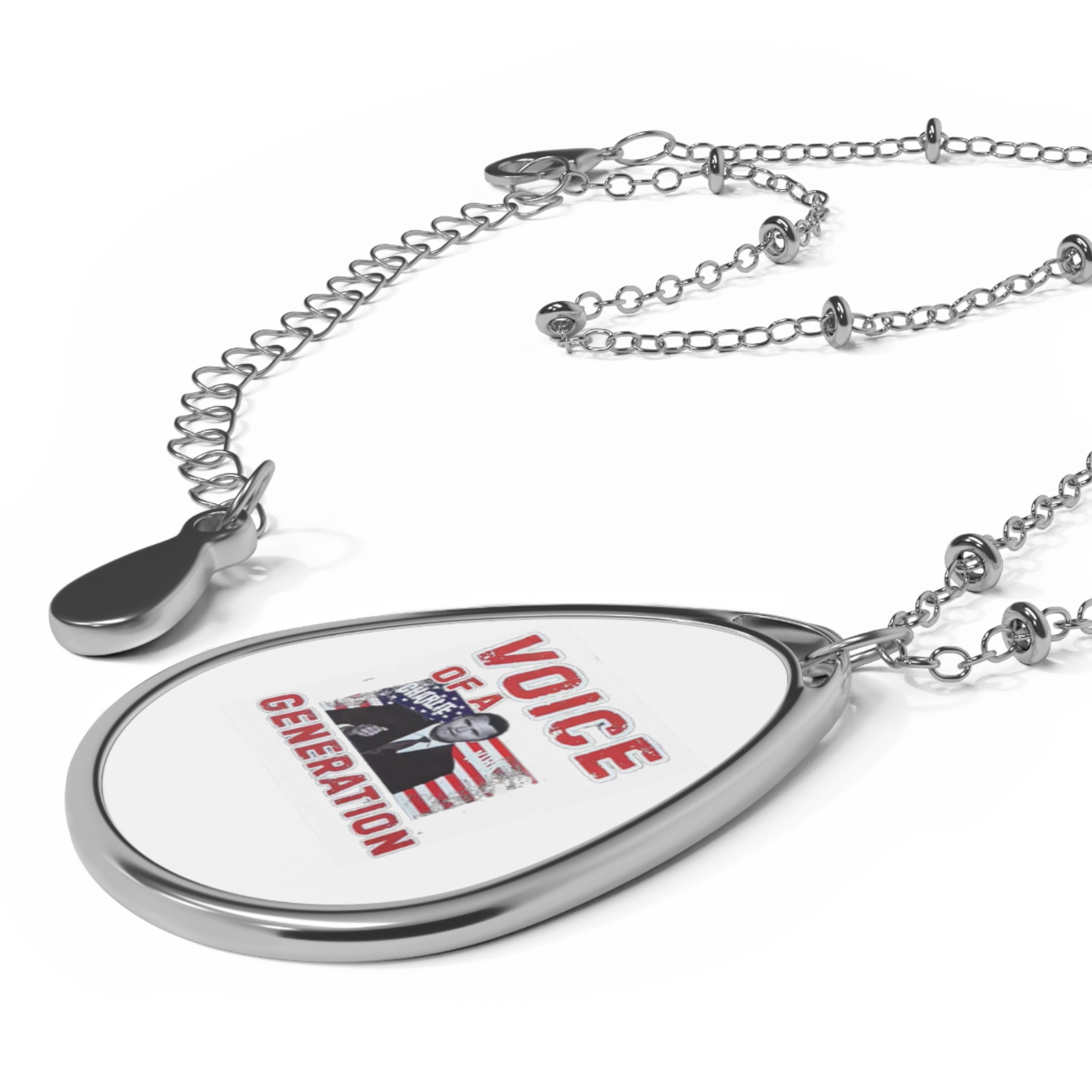 Necklace - Voice Of A Generation Oval Necklace Featuring Charlie Kirk